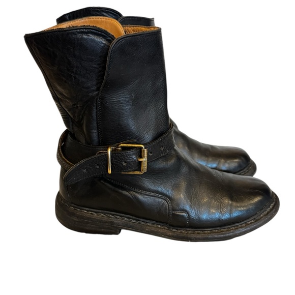 Burberry Shoes - AUTHENTIC Burberry Leather Ankle Moto Boots (Vintage)